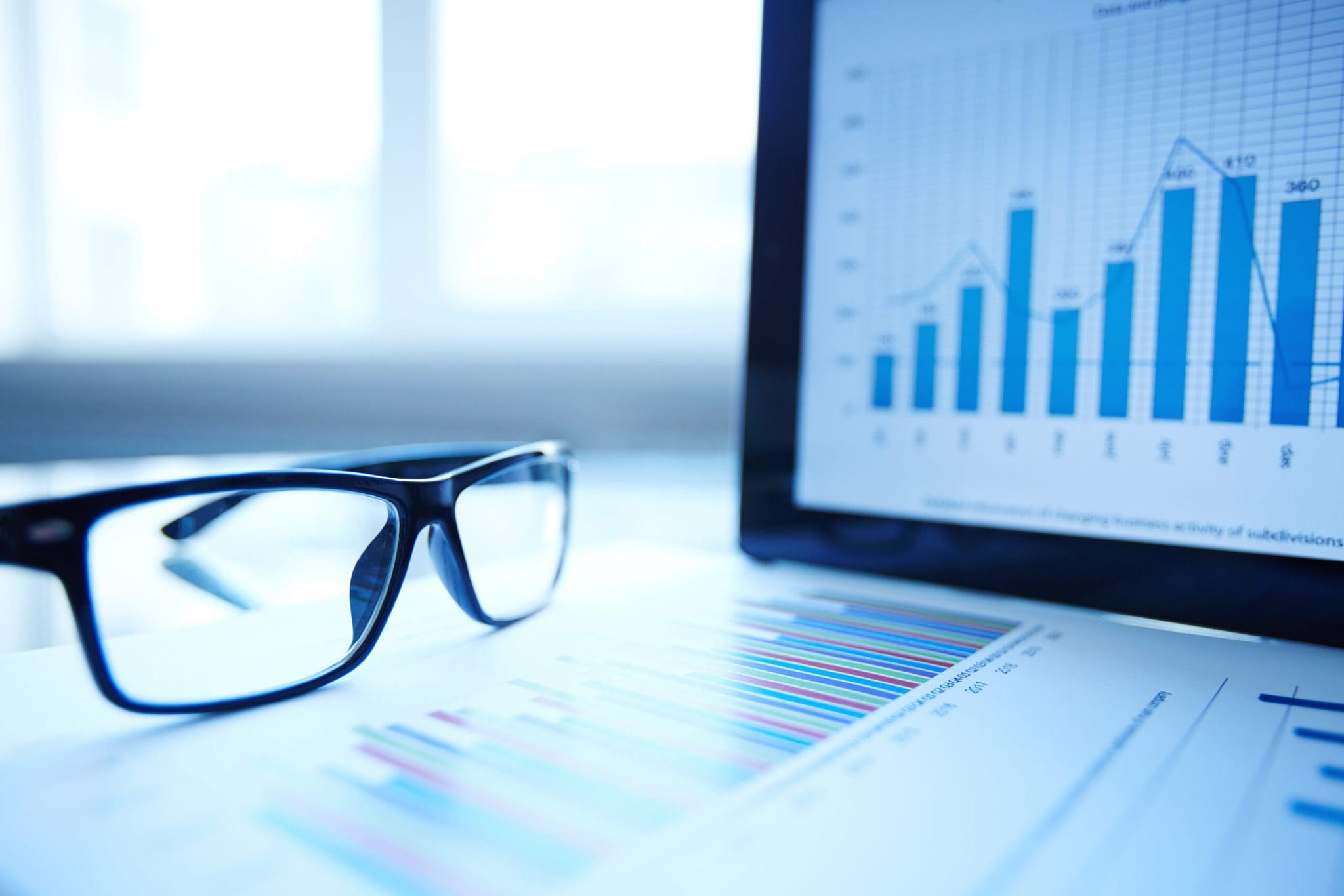 Advisor reviewing fund performance