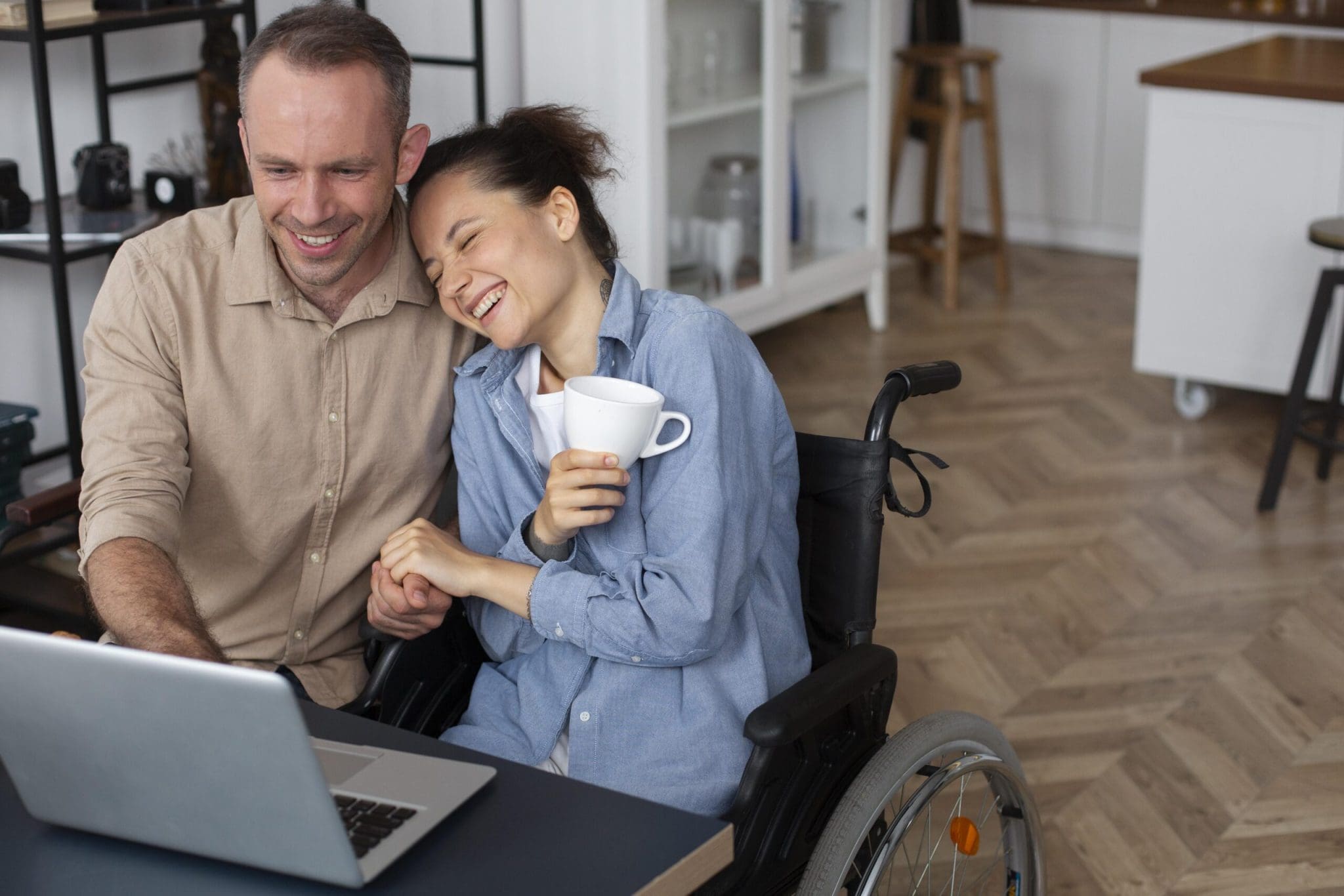 Family receiving support after a life-changing disability